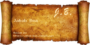 Jakob Bea névjegykártya